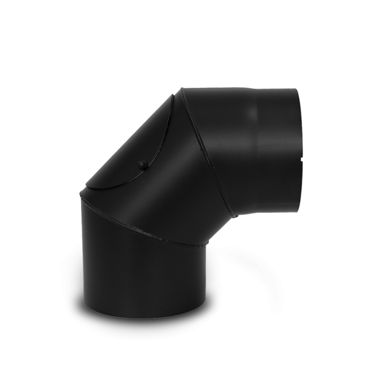 Kaminofenrohr Bogen 90°m.T. ø 150 schwarz